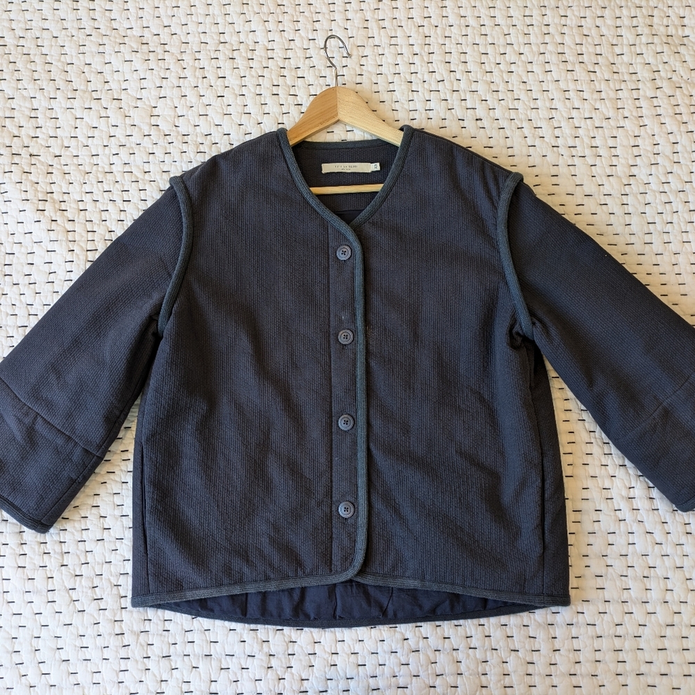 Women's Dark Blue Quilted Jacket